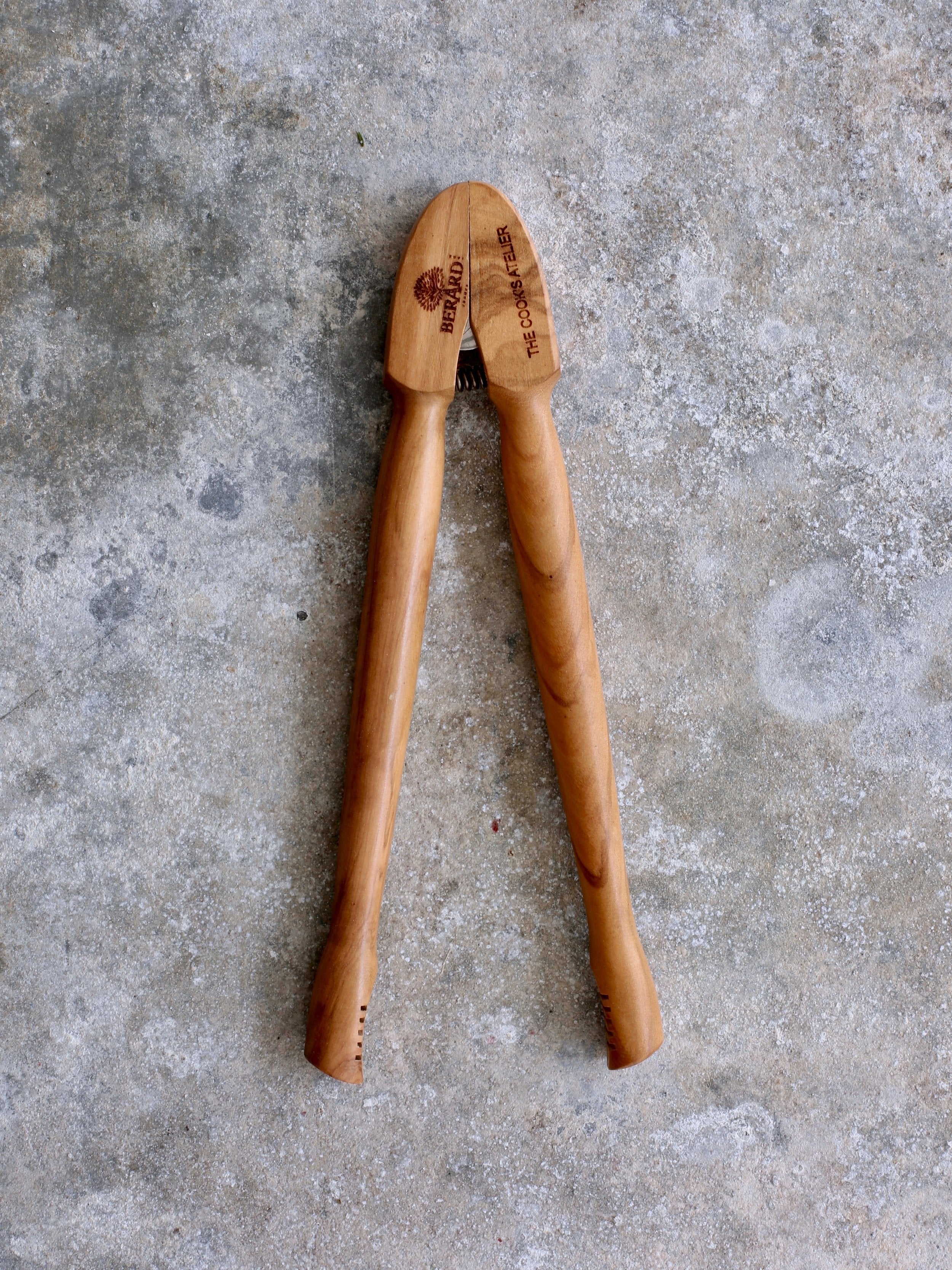 Cornichon Tongs in Olive Wood