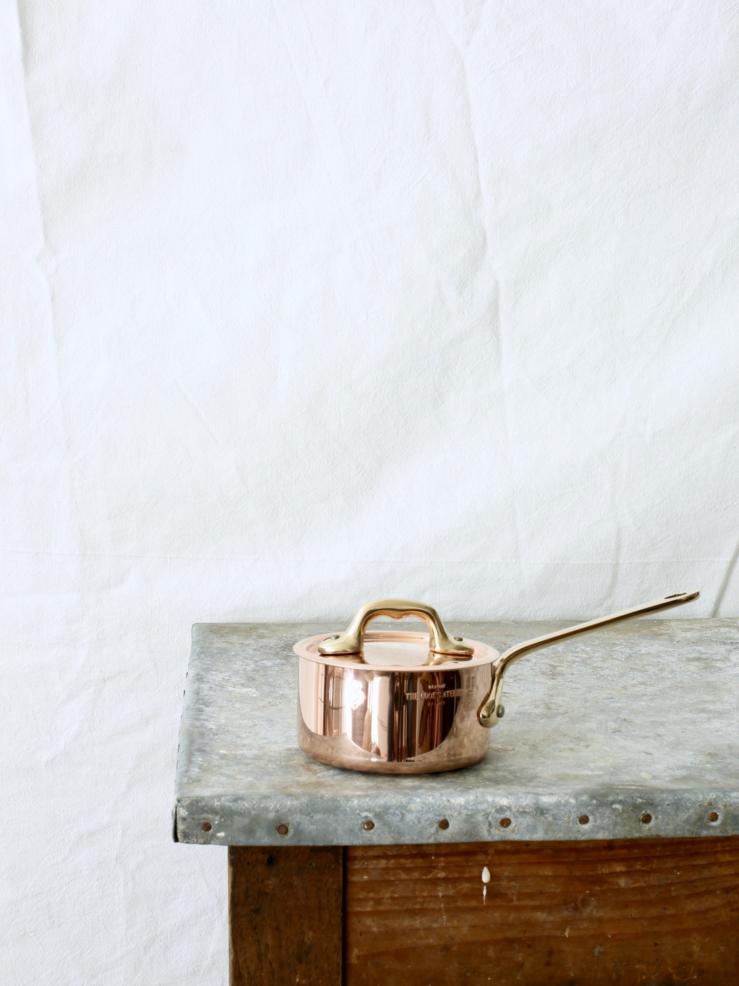 Petite Copper Saucepan with lid - 9 cm