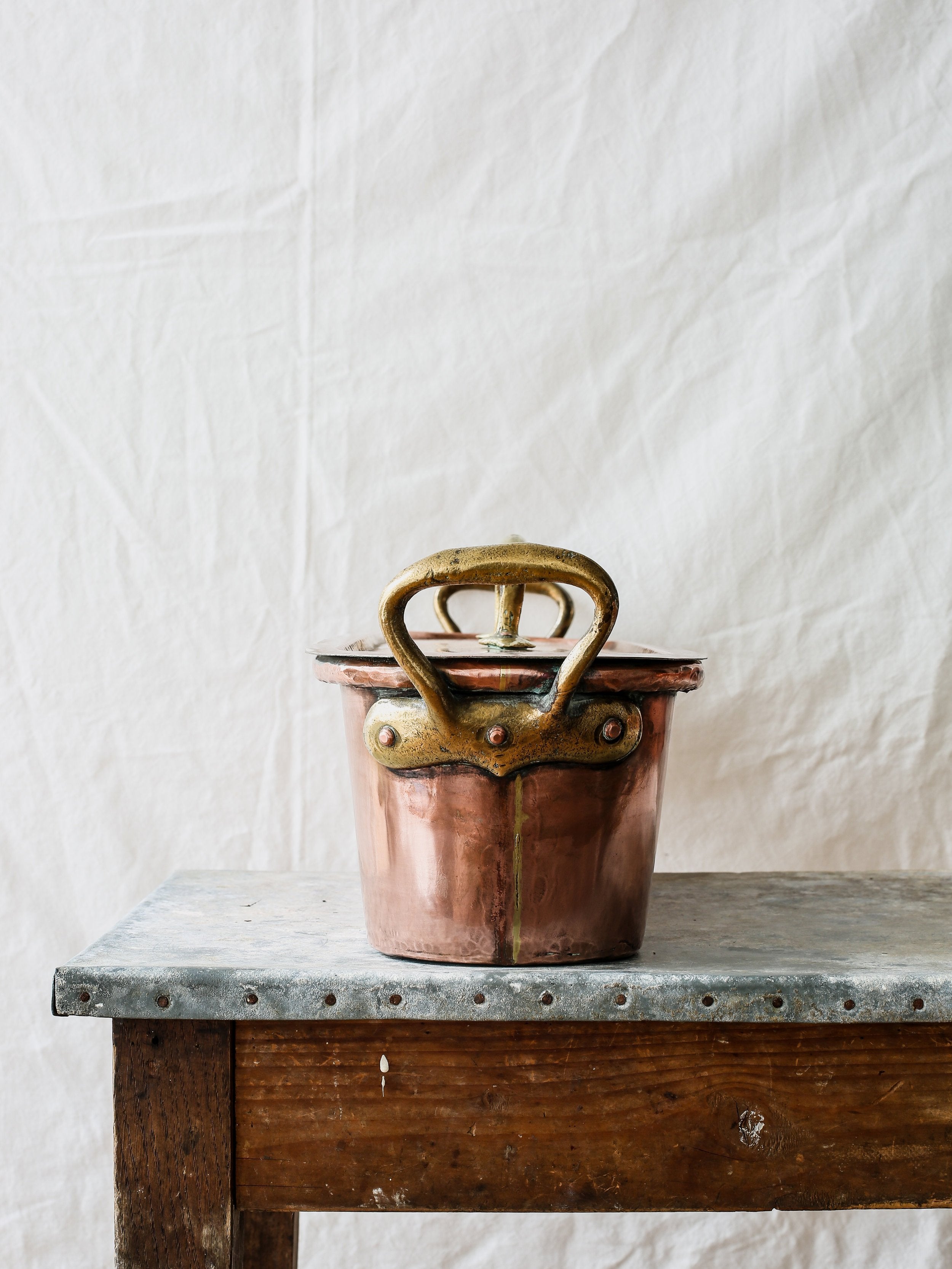 Large Copper Fish Poacher with Lid