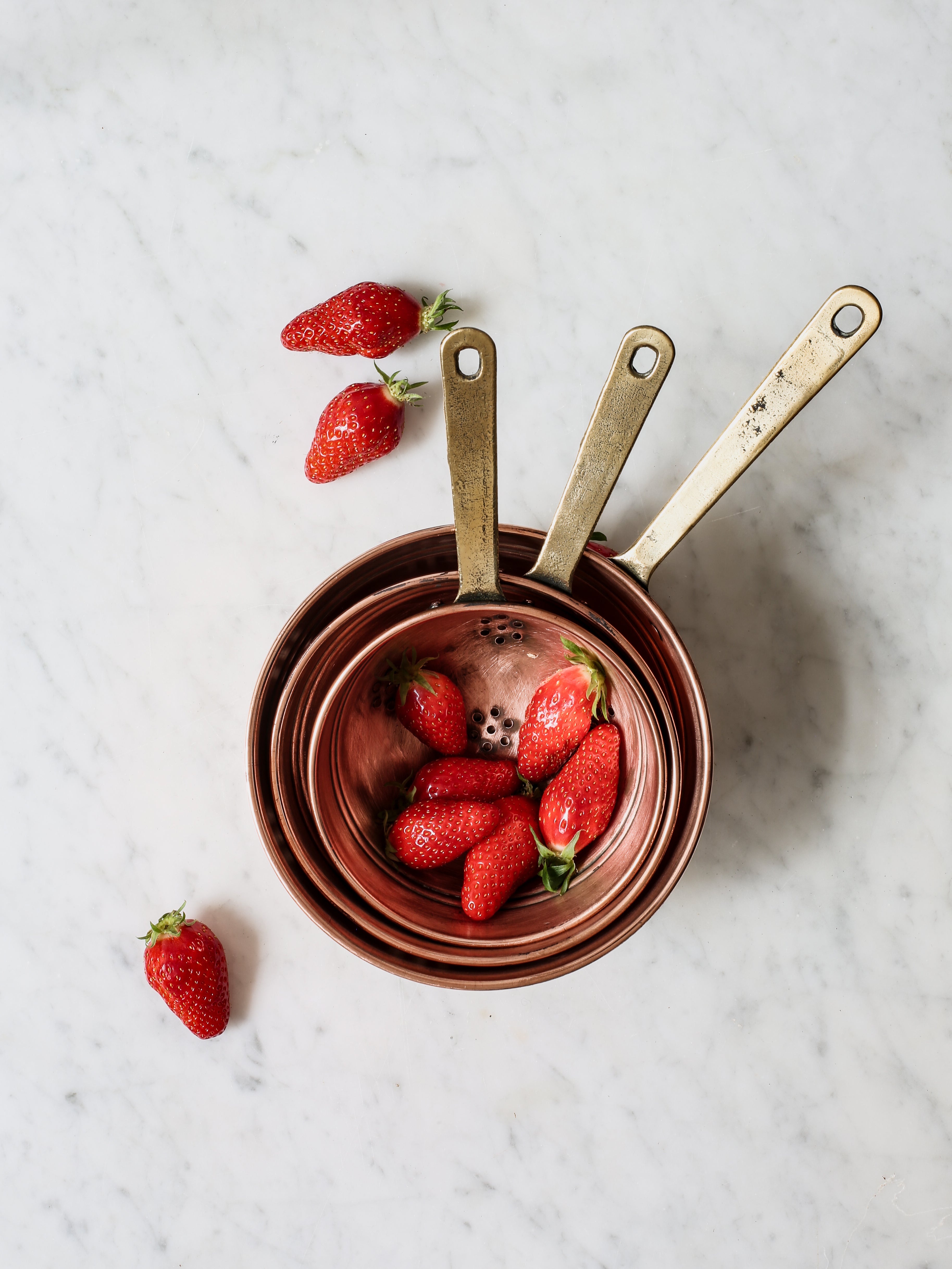 Copper Strainer Set