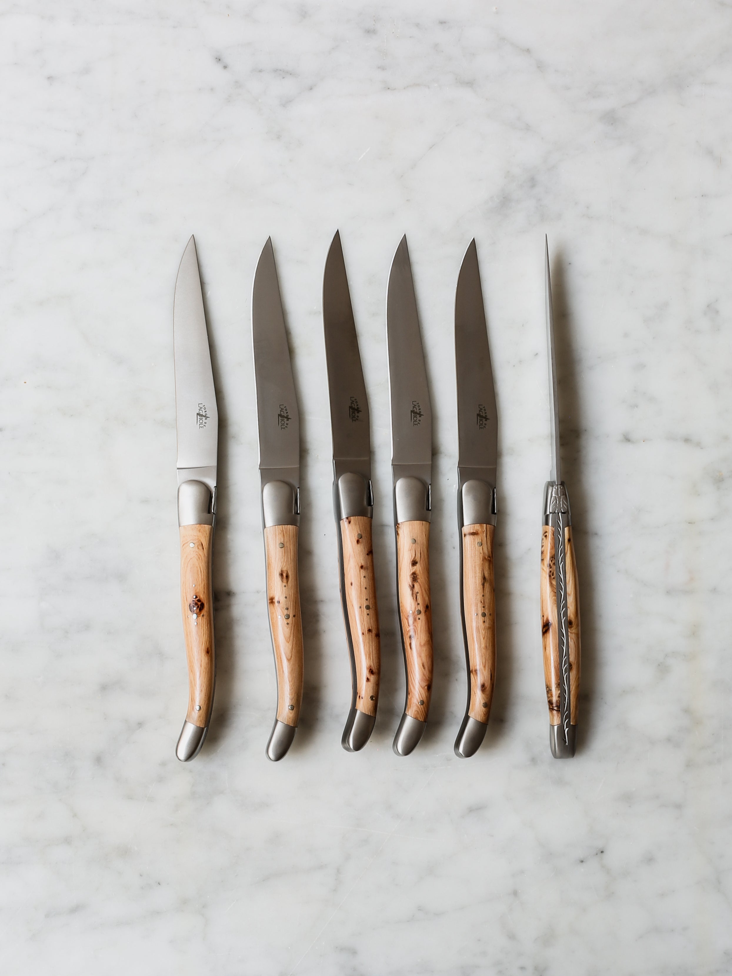 Juniper Handle Steak Knives