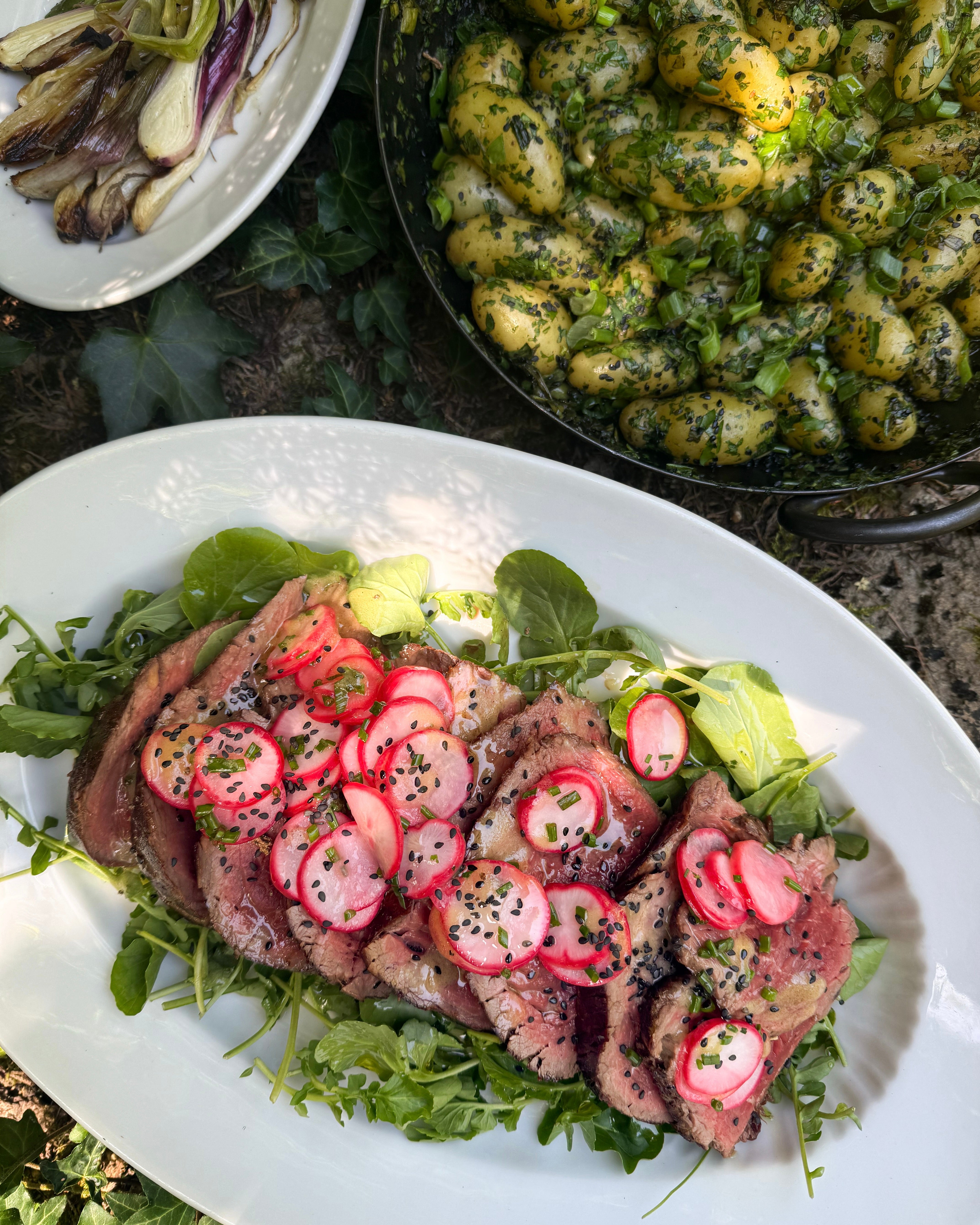 Tataki-Style Beef with Potatoes & Japanese Vinaigrette