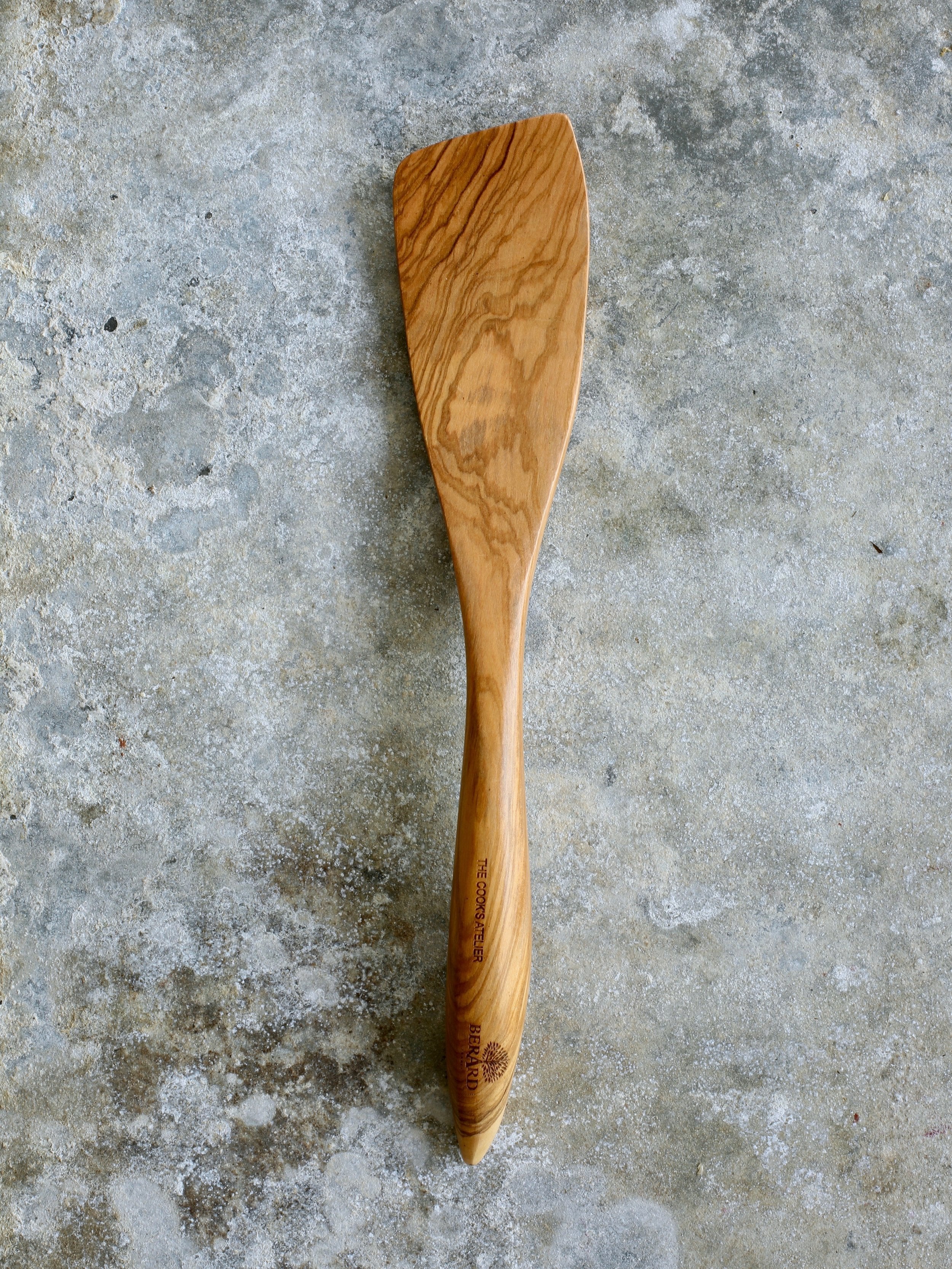 Curved wooden hot sale spatula