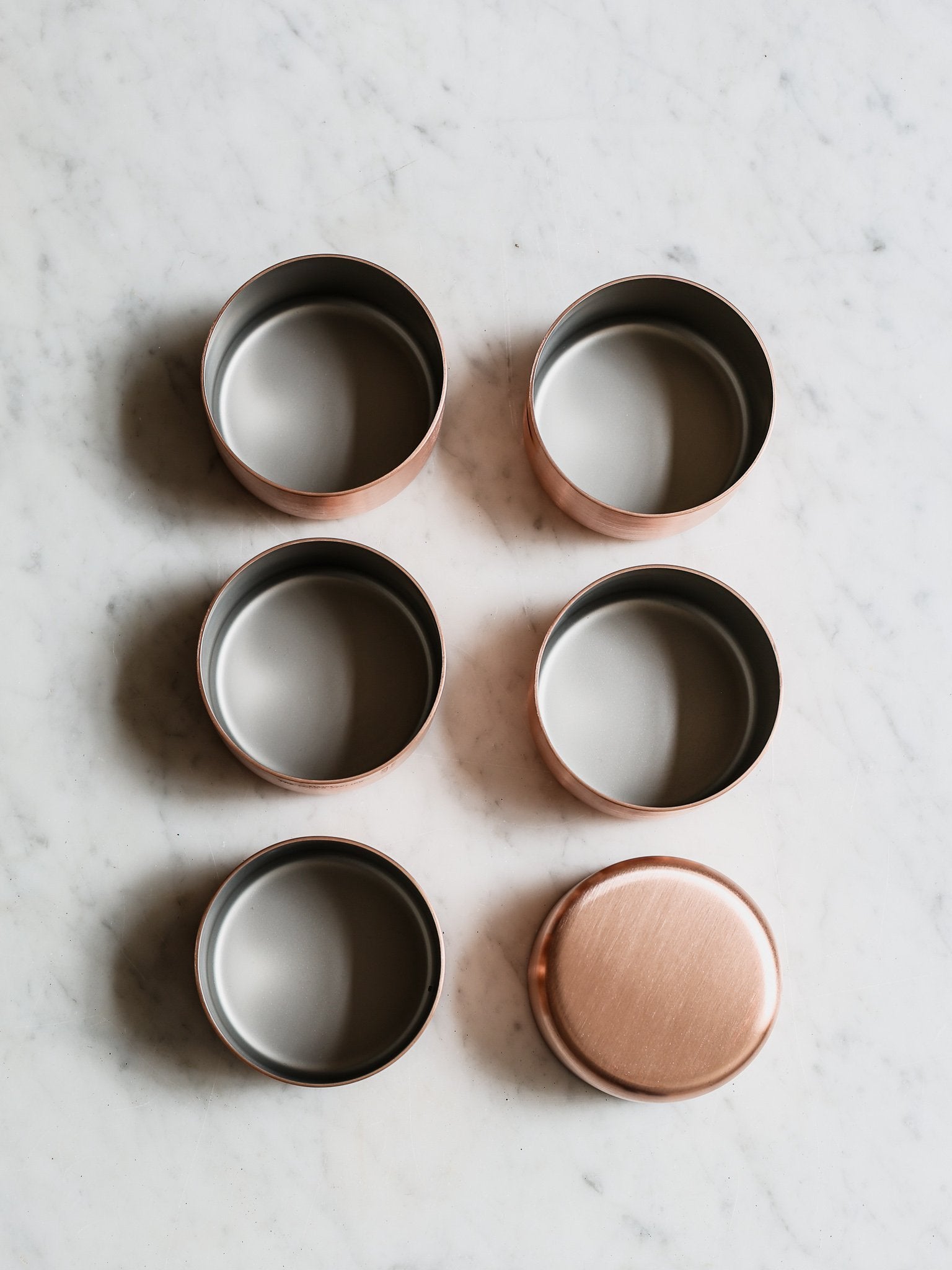 Copper Soufflé Molds set